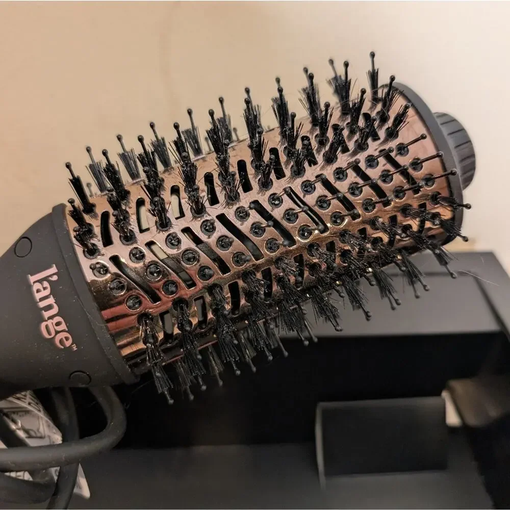 L'ange Le Volume 2-in-1 Titanium Blow Dryer Brush Blush Oval Barrel